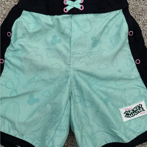 Disney Mickey Mouse Mint and White Rashguard Set - Picture 2 of 6